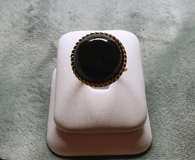 Cherry Baltic Amber Ring-925 Sterling Silver-14k Gold Plated- O UK- 7 1/2 US - Image 1 of 4