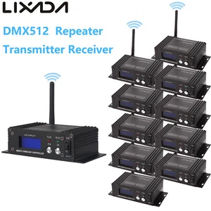10Pcs 2.4G DMX512 Wireless Controller Transmitter Receiver LCD Display Repeater - Picture 1 of 12