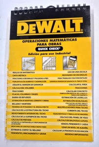 DEWALT Operaciones Matematicas para Obras Quick Check Spiral Chri - Picture 1 of 3