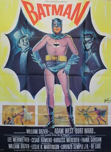 "BATMAN" Affiche originale 1966 (Adam WEST, Burgess MEREDITH, Lee MERIWETHER) - Picture 1 of 1