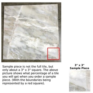 Azulejo Glaciar Oro Mármol Remodelación Piedra Aproximadamente 3x3 PIEZA DE MUESTRA TS-42 - Imagen 1 de 12