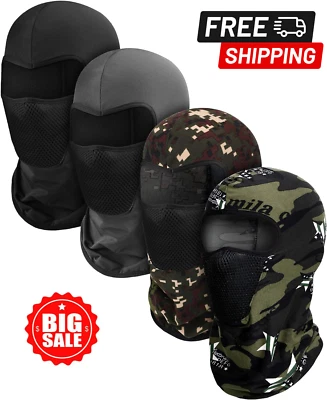 4 Piezas Pasamontañas Capucha Para El Para Frio Hombre Invierno Termica!