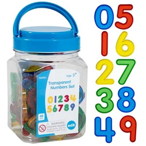 Transparent Numbers Set Mini Jar Set Of 40 Colorful Plastic Numbers Light Box Ac - Picture 1 of 7