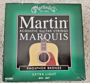MARTIN MARQUIS M2000 Envoltura de Seda Fósforo Bronce 6.010 - .047 NUEVO Extra Ligero - Imagen 1 de 2