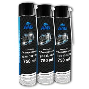 3 X AABCOOLING DRUCKLUFTSPRAY 750 ML AIR DUSTER REINIGUNG DRUCKLUFTREINIGER - Bild 1 von 12