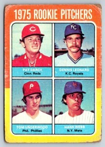 1975 Topps #615 Pat Darcy / Dennis Leonard / Tom Underwood / Hank Webb RC