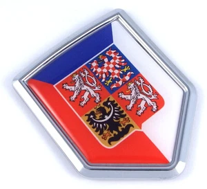 Czech Republic Decal Flag Car Chrome Emblem Sticker - Bild 1 von 3