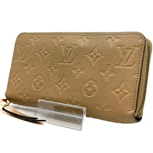 Louis Vuitton Monogram Empreinte Zippy Long Wallet Beige M69034 Authentic - Picture 1 of 10