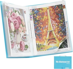 A3 Storage Book for Diamond Painting Kits, Diamond Art Portfolio Folder with 30 - Picture 1 of 7
