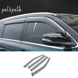 Para Audi Q7 2006-2015 viseras de viento para ventana lateral protector solar ventilación deflectores - Imagen 1 de 6
