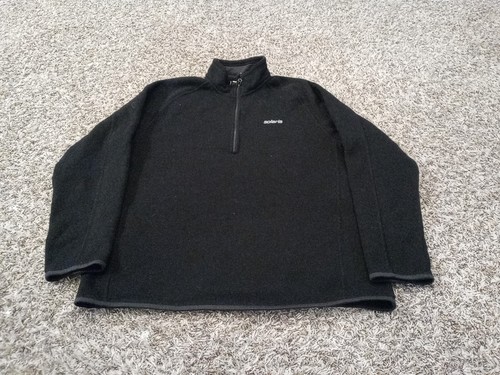 VETEMENTS Solaris Giacca Uomo XL Nero Pile 1 4 Zip Pullover Giacca a Vento 100% Poliestere