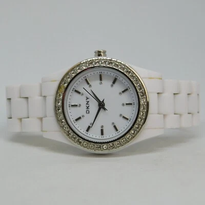 Reloj Mujer DKNY NY-8145 Tono Blanco Cuarzo Analógico Talla Batería Nueva 5 3/4" Foto 1 de 4