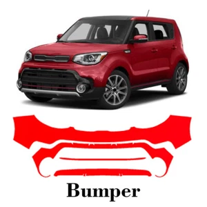 Front bumper PreCut PPF Paint Protection Film For Kia Soul ! Exclaim 2017-2019 - Picture 1 of 7