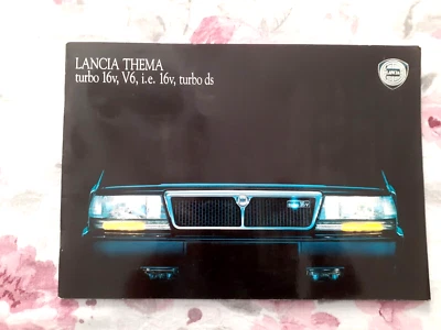 Prospekt brochure depliant LANCIA THEMA TURBO 16V V6 I.E 16V TURBO DS 1988 56 PA - Immagine 1 di 4