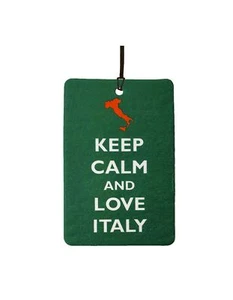 Keep Calm And Love Italy Car Air Freshener - Picture 1 of 2