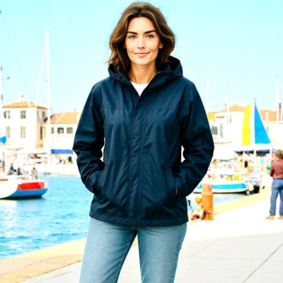 Jaqueta Marmot Parka axila zíper capuz destacável feminina grande - Imagem 1 de 4