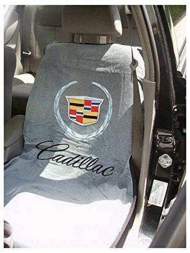 2-座椅盔甲座椅保护罩带旧凯迪拉克支架标志-灰色 — 第 1/1 张图片