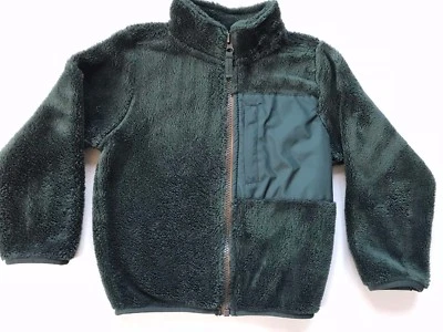 EUC Carters 4T Zippered Green Fleece Jacket Sweater 4 Lightweight - Image 1 of 4