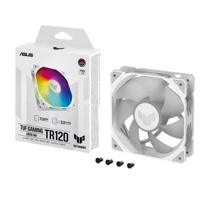 ASUS TUF Gaming TR120 ARGB Case Fan Triple Pack - White 3-Pack - Image 1 of 4