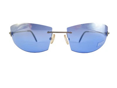 GAFAS DE SOL VINTAGE EXTE SIN MONTURA AZULES ENVOLVENTES 2001 ITALIA Foto 1 de 4