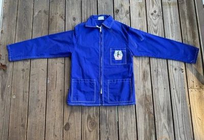 Chaqueta mediana Norman Albury Sailmakers Man O War Cay de lona con cremallera de 3 bolsillos de la década de 1980 Foto 1 de 4