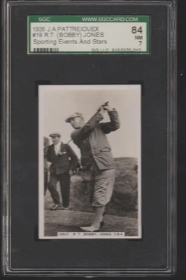 1935 J. A. Pattreioux Sporting Events & Stars #19 Bobby Jones SGC 7 NM Robert T - Image 1 of 2