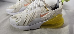 Nike Air Max 270 White Yellow Strike W/6 New - Picture 1 of 7