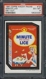 1967 Topps Wacky Packages Die-Cut #19 Minute Lice PSA 6 - Bild 1 von 1