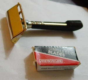 Navaja y cuchillas de un solo filo con botón pulsador GEM - Imagen 1 de 5