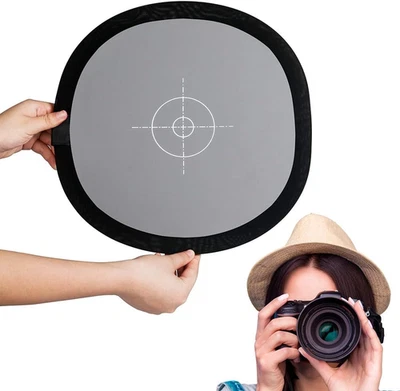 Tarjeta de balance gris/blanca, placa de enfoque portátil de 12X12 pulgadas (30X30Cm) dos lados doble Foto 1 de 4