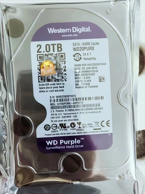 Western Digital WD20PURX 2TB 7200RPM SATA III 6Gb/s 64MB 3.5'' Hard Drive - Image 1 of 2