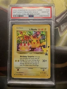 ______'s Pikachu 24/53 Celebrations: Classic Collection Holo PSA 10 - Picture 1 of 2