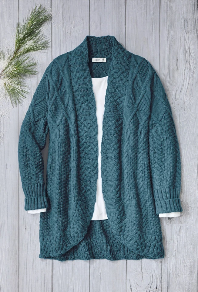 Coldwater Creek Lakeshore Cardigan color Rich Teal - Image 1 of 4