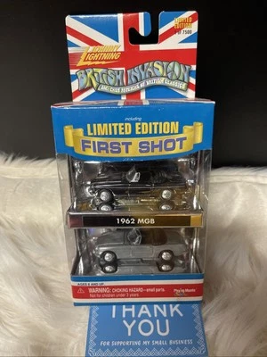 Nuevo Johnny Lightning British Invasion Limited Die Cast primer disparo 1962 MGB Foto 1 de 4