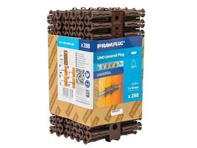 Rawlplug Plug Sejagat UNO® Coklat 7 x 30mm (Pek 288) - Image 1 of 2