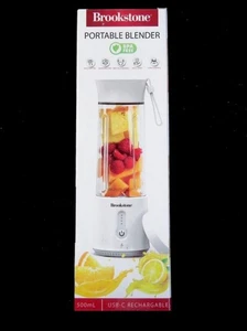 Brookstone Portable USB-C Rechargeable Blender Model INV00820 - Picture 1 of 2