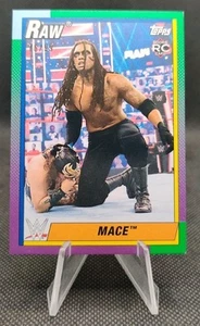 2021 Topps Heritage WWE Green /99 #25 Mace Rookie RC Wrestling Card - Picture 1 of 2