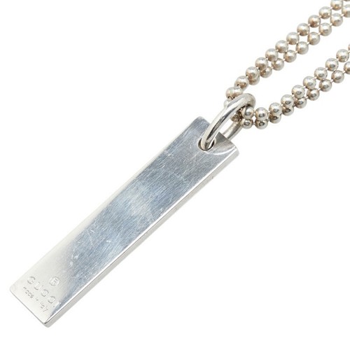 Collana Gucci Placca Doppia Sfera Catena SV925 Argento Donna GUCCI GZl18hqk