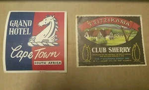 2 Vintage South African ADS Tzitzikama Club Sherry Grand Hotel Cape Town S A - Picture 1 of 8