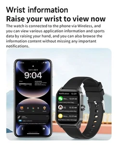 Gwenland V25z Smart Watch, Usb+wireless charging, 1.39" TFT Screen, iOS+Android - Picture 1 of 1