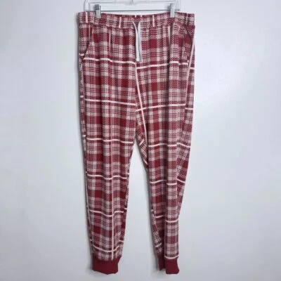 Pantalones de chándal Lularoe rojos/blancos a cuadros con bolsillos talla 2XL Foto 1 de 4