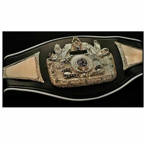 Black IBC International Boxing Council Championship Adult Belt Metal Fast Ship - Picture 1 of 2