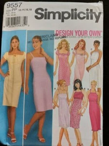Simplicity 9557 MIsses Design Your Own Dress Sz 12-18 - Picture 1 of 2
