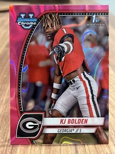 2024 Bowman University Chrome KJ BOLDEN 1st Magenta Pink #115 Georgia 🔥 - Bild 1 von 2