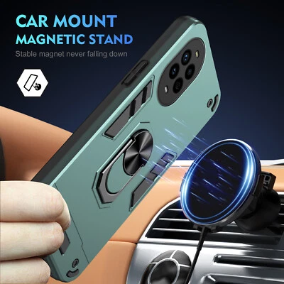 For Huawei Nova 13 Pro, Hybrid Armor Ring Holder Stand Magnetic Case Cover - Image 1 of 4