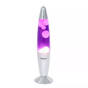 13” Retro Peaceful Motion Wax Liquid Relaxation Light 4 Colours Chrome Lava Lamp - Picture 1 of 13