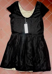 Khoko Encore Dress Black Size 14 Cap Sleeves Lined NWT - Picture 1 of 11