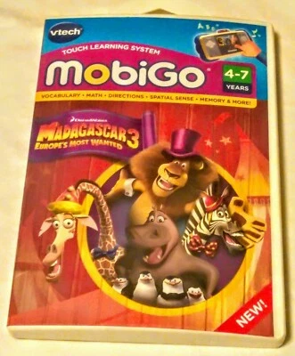 Madagascar 3 Dreamworks VTech MobiGo with 5 Learning Games Included Age 4 to 7 - Image 1 of 4