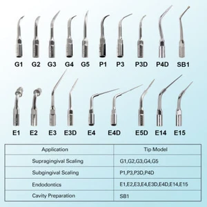 Dental Ultrasonic Scaler Scaling Endo Perio Tips Fit NSK SATELEC - Picture 1 of 10