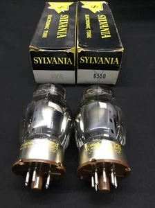 NOS NIB PAIR SYLVANIA 6550 OOO Get Amplifier POWER Vintage Vacuum Tubes 11.8741 - Picture 1 of 3